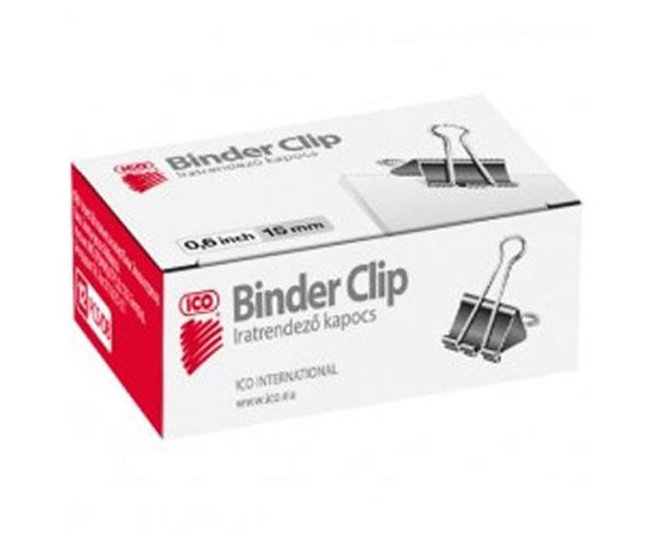 ICO: Binder csipesz 15mm 12db-os doboz