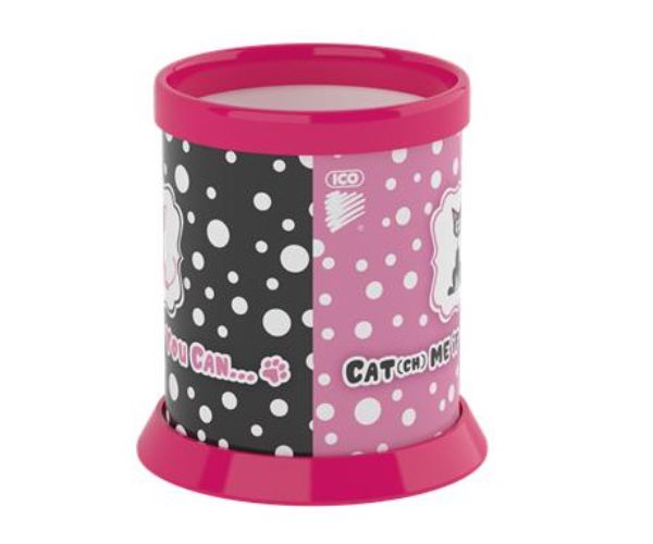 ICO: Cats-Dots rózsaszín-fekete irószertartó