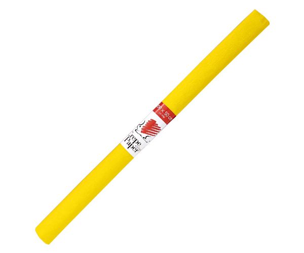 ICO: Süni krepp papír sárga színben 200x50cm
