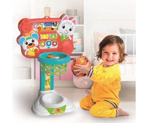 Interaktív kosárlabda palánk puha labdával - Clementoni baby