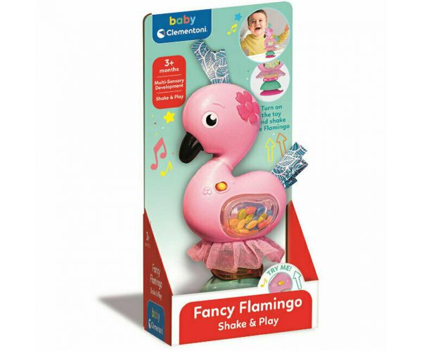 Interaktív flamingó csörgő fénnyel és hanggal - Clementoni