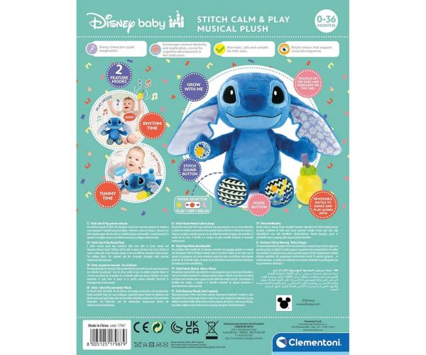 Interaktív Disney Stitch plüss figura - Clementoni