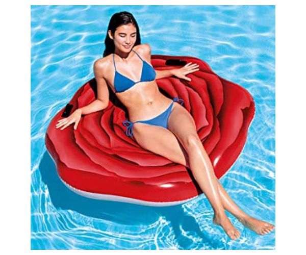 Intex: Vörös rózsa felfújható gumimatrac 137x132cm