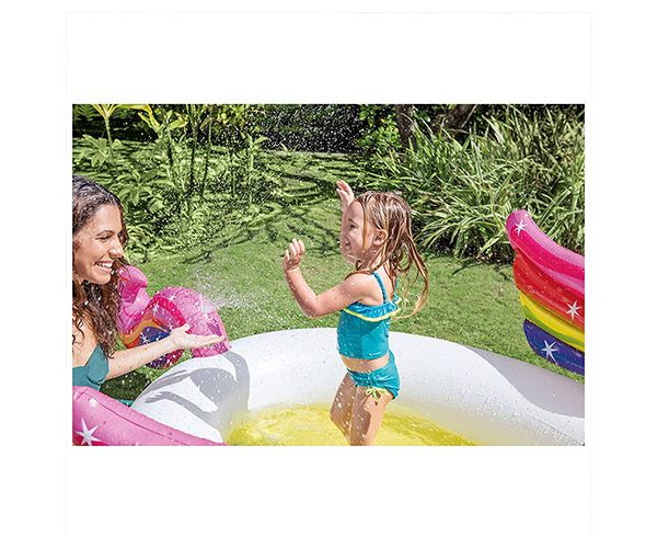 Intex: Unikornis spriccelős gyerekmedence 272x193x104cm
