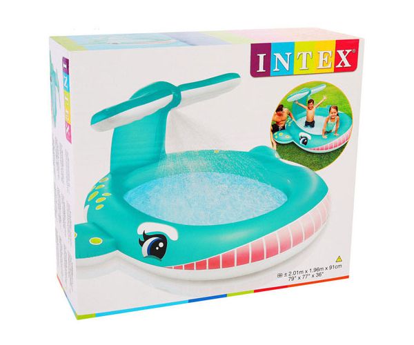 Intex: Spriccelős bálna medence 201x196x91cm