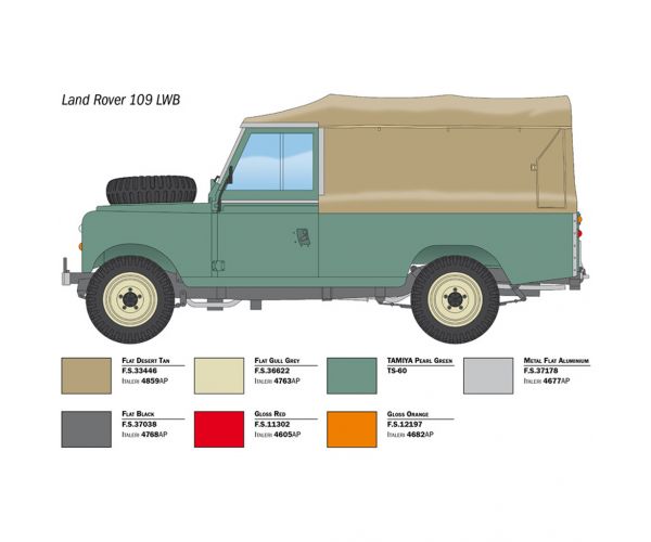 Italeri 1/24 Land Rover 109 LWB terepjáró makett