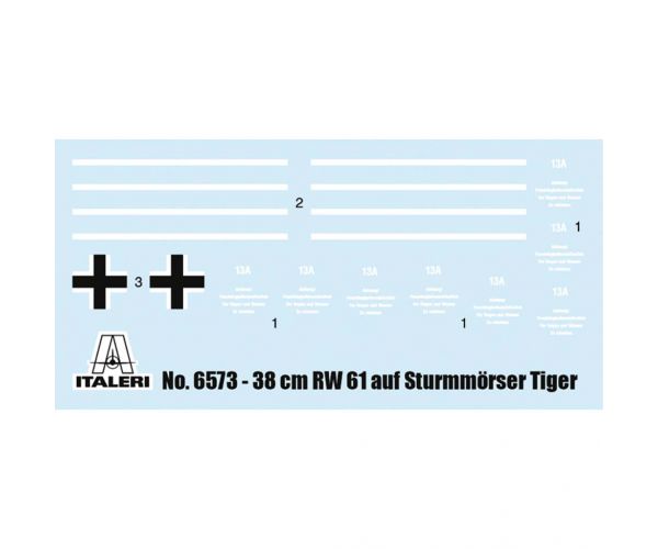 Italeri 1/35 38 cm RW 61 auf STURMMORSER TIGER tank makett