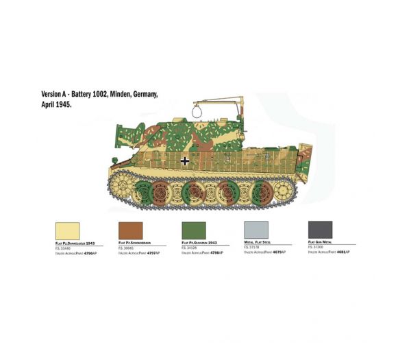 Italeri 1/35 38 cm RW 61 auf STURMMORSER TIGER tank makett