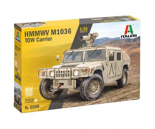 Italeri 1/35 HMMWV M1036 TOW Carrier katonai jármű makett