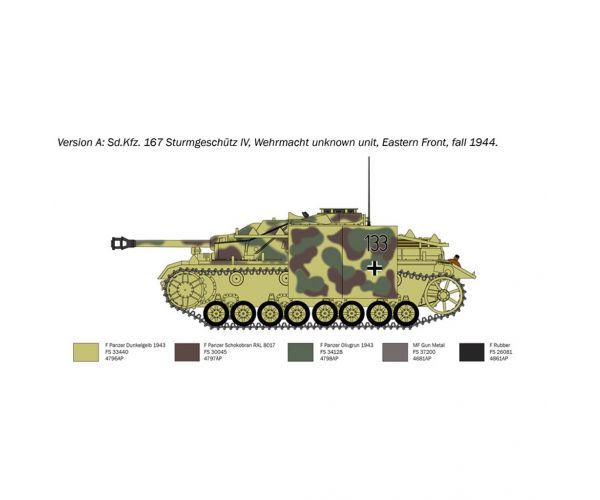 Italeri 1/35 Sd.Kfz. 167 Sturmgeschütz IV rohamlöveg makett