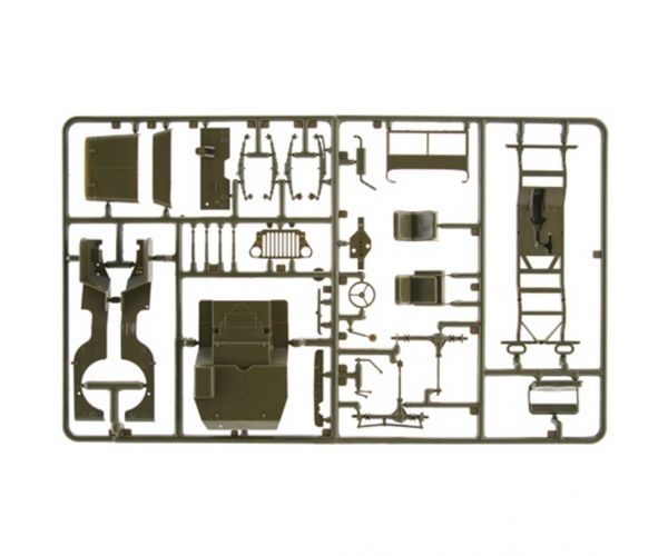 Italeri 1/35 Willys MB katonai Jeep utánfutóval jármű makett