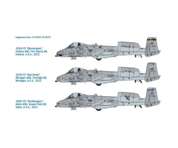 Italeri 1/48 A-10C Blacksnakes repülőgép makett