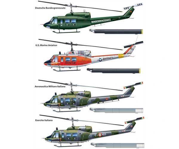 Italeri 1/48 AB 212 / UH-1N helikopter makett