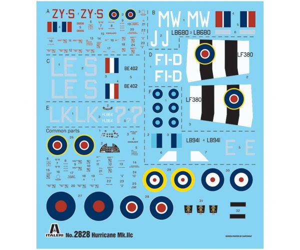 Italeri 1/48 Hurricane Mk.IIC repülőgép makett