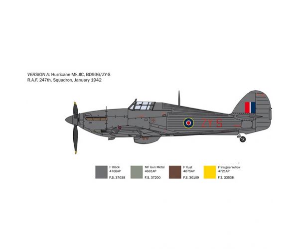 Italeri 1/48 Hurricane Mk.IIC repülőgép makett