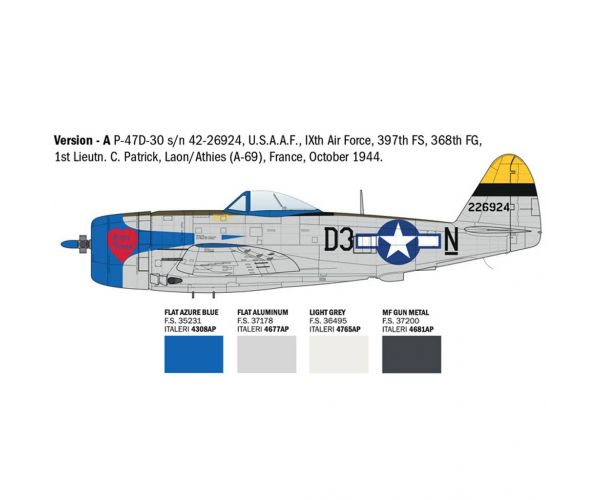 Italeri 1/48 P-47D Thunderbolt repülőgép makett