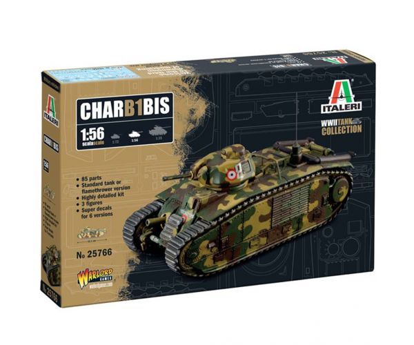 Italeri 1/56 Char B1 Bis tank makett