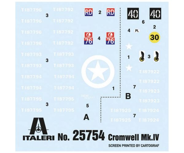 Italeri 1/56 Cromwell Mk. IV tank makett