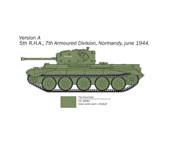Italeri 1/56 Cromwell Mk. IV tank makett