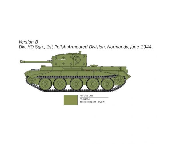 Italeri 1/56 Cromwell Mk. IV tank makett