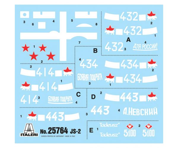 Italeri 1/56 JS2 Stalin tank makett