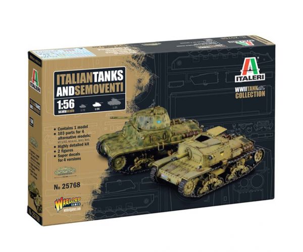 Italeri 1/56 Italian Tanks & Semoventi tank makett