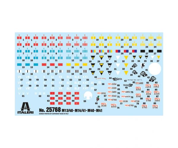 Italeri 1/56 Italian Tanks & Semoventi tank makett