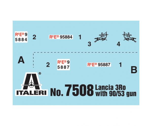 Italeri 1/72 Autocannone 3RO légvédelmi löveg 8db figurával makett szett
