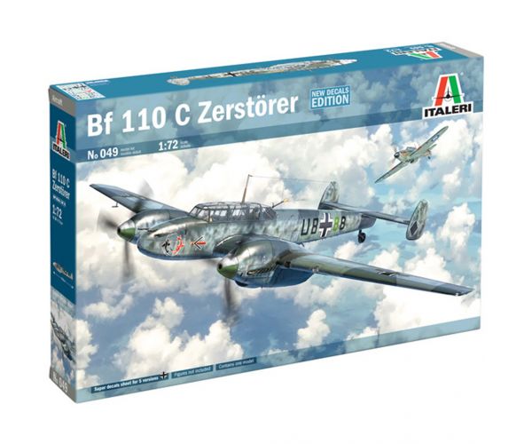 Italeri 1/72 Bf 110 C Zerstörer vadászrepülőgép makett