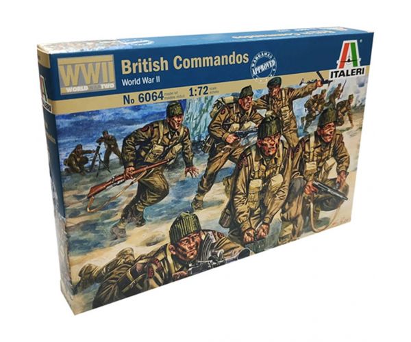 Italeri 1/72 British Commandos Brit katonai figurák makett