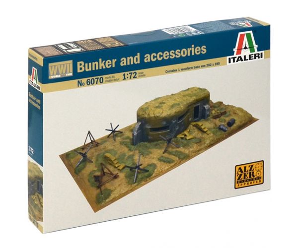 Italeri 1/72 Bunker és tereptárgyak dioráma szett