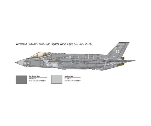 Italeri 1/72 F-35A Lightning II vadászgép makett