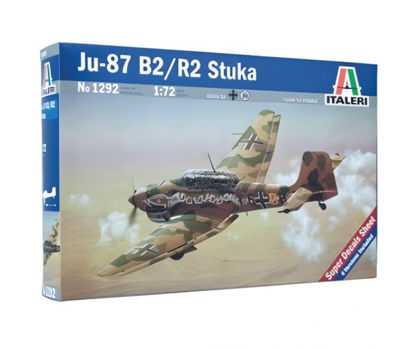 Italeri 1/72 Ju-87 B2/R2 Stuka zuhanóbombázó repülőgép makett