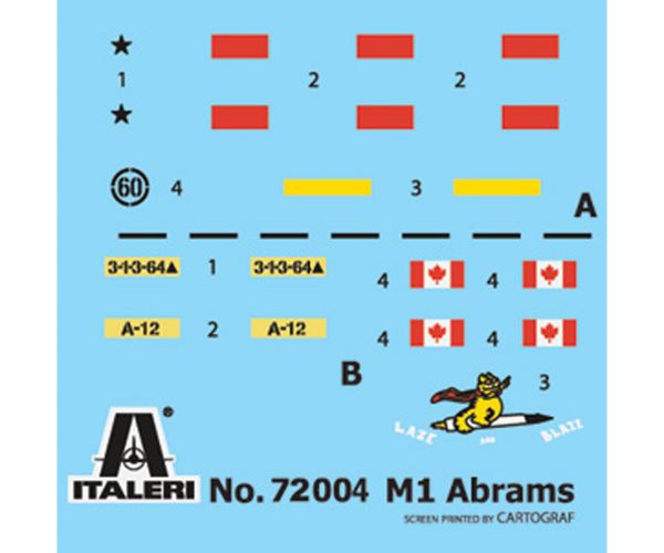 Italeri 1/72 M1 Abrams tank makett szett