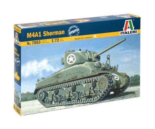 Italeri 1/72 M4A1 Sherman tank makett