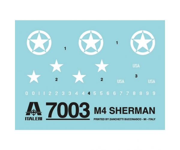 Italeri 1/72 M4A1 Sherman tank makett