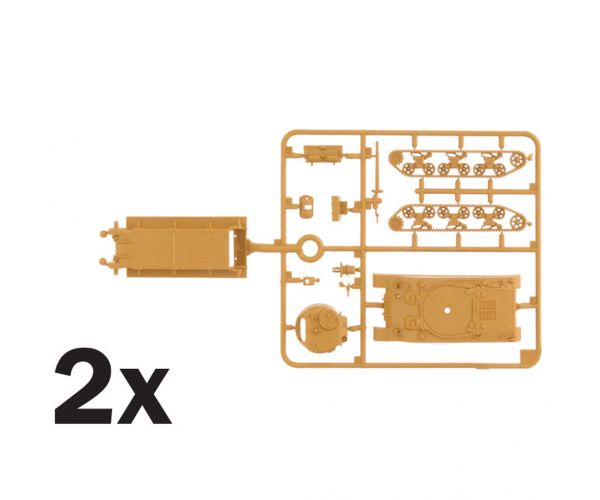 Italeri 1/72 M4A2 Sherman III tank 2db-os makett szett