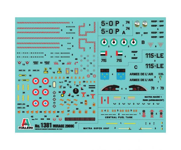 Italeri 1/72 Mirage 2000C vadászrepülőgép makett