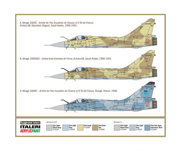 Italeri 1/72 Mirage 2000C vadászrepülőgép makett