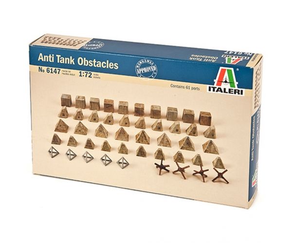 Italeri 1/72 Tankelhárító akadályok dioráma szett