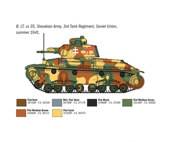 Italeri 1/72 Pz. Kpfw. 35(t) tank makett