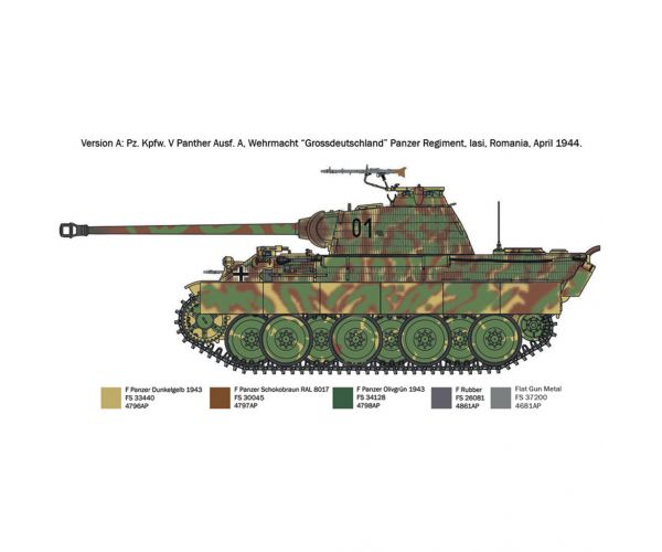 Italeri 1/72 Pz. Kpfw. V Panther Ausf. A Párduc tank makett