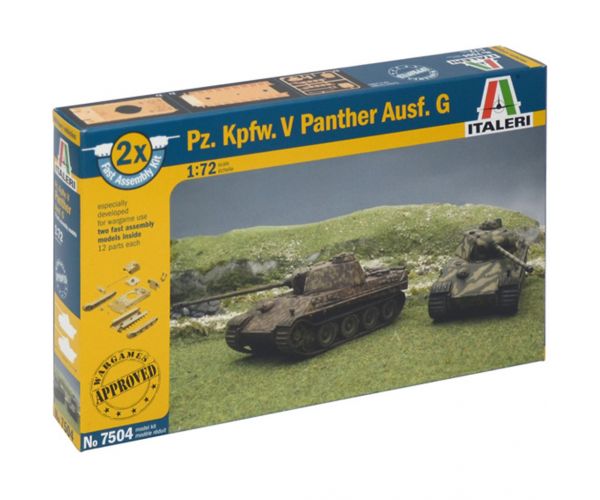 Italeri 1/72 Pz. Kpfw. V Panther Ausf. G Párduc tank 2db-os makett szett