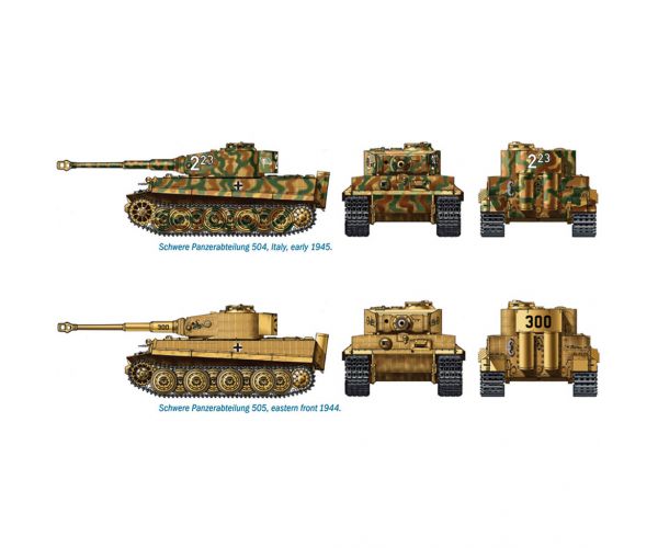 Italeri 1/72 Pz. Kpfw. VI Tiger I Ausf. E Tigris tank 2db-os makett szett