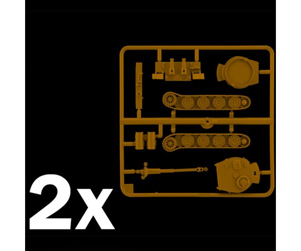 Italeri 1/72 Pz. Kpfw. VI Tiger I Ausf. E Tigris tank 2db-os makett szett