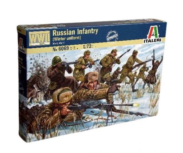 Italeri 1/72 Russian Infantry Winter Uniform Orosz téli egyenruhás katonai figurák makett