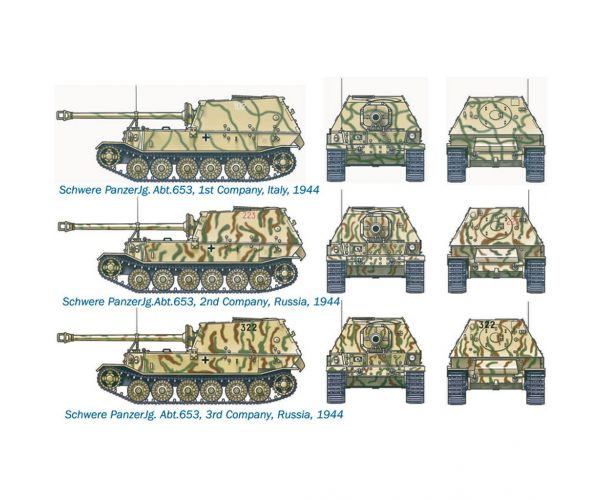 Italeri 1/72 Sd. Kfz. 184 Panzerjäger Elefánt harckocsiromboló tank makett