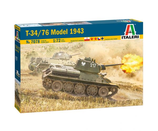 Italeri 1/72 T-34/76 Model 1943 tank makett