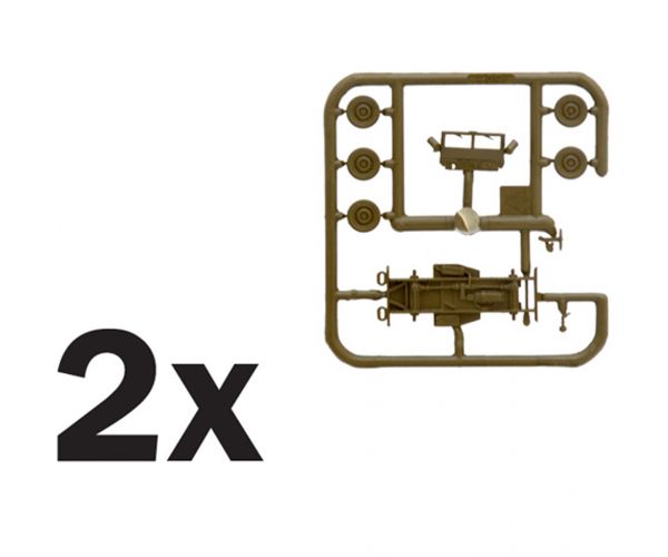 Italeri 1/72 Willys Jeep 1/4 ton 4x4 katonai járművek 2db-os makett szett