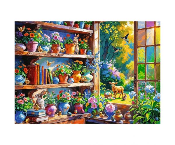 Tavaszi reggel a virágos házban – 500 db-os puzzle – Trefl